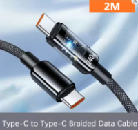 240W нейлоновий USB A до Type C супершвидкий зарядний кабель для Samsung S26 Huawei USB C до типу C для iPhone 17 16 зарядний шнур