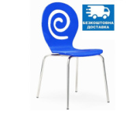 Стілець Лев дерев'яний блакитний