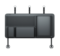 Автомобильний органайзер CABULE в багажник, 91x45см, крепление к задним сидениям ремнями, 4 отделений, PV-кожа, черный