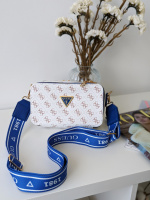 Сумочка Guess кросс-боді міні лого білий+синій