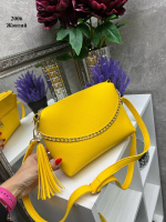 Жовтий — два відділення, кожне на блискавці - стильний та елегантний клатч з ланцюжком (2006)