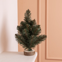 Искусственная новогодняя настольная мини елка «Полонинская» зеленая 25 см SOK-M-03-1