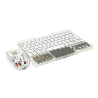 Комплект беспроводной YT-KB333 (KB+Mouse), (Eng / Pyc), 2.4G, 78 клавиш, White/Transparent, Box