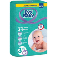 Подгузники Evy Baby Midi Jumbo 5-9 кг 64 шт (8690506520250)