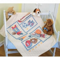 Набір для вишивання хрестиком «Дитячий спорт//Little Sports Quilt» DIMENSIONS 73255