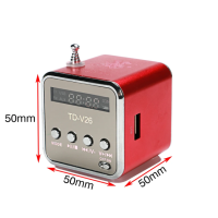 Акумуляторний портативний мінімі радіоприймач FM-портативний мінірадіо Bluetooth-колонка  MP3 музика Бордовий