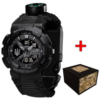 Awarder 005P Тризуб срібло Black + Паракордовий ремінець Black