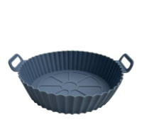 Форма в аерогриль круглая силиконовая 19281 17х17х4 см серая