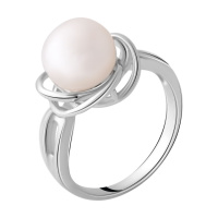 Серебряное кольцо CatalogSilver с натуральным жемчугом, вес изделия 4,57 гр (2044017) 16.5 размер