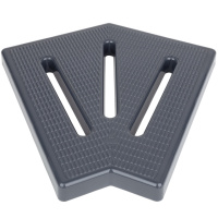 Кутовий елемент Aquaviva KKG-25-2 Classic для переливної решітки, 45°, 245х25 мм (сірий)