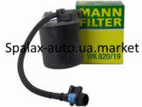 ​Фильтр топлива OM-651 , MANN WK 820/19 , 2 штуцера +5 конт.фишка + хобот