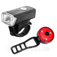 Велоліхтар акумуляторний BSK-1133-XPG та STOP-3SMD(red), Велосипедний ліхтар із захистом від вологи