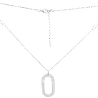 Серебряное колье CatalogSilver с фианитами, вес изделия 5,61 гр (2192473) 450500 размер