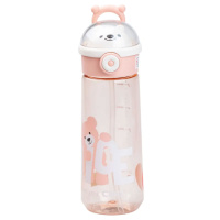 Пляшка для води Nice 620 мл із кришкою фліп топ на защіпці, рожевий