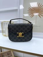 Cумка Celine через плече коричневий моногам