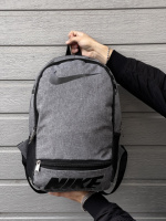 Рюкзак Nike сірий меланж (велике лого)
