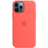 Чохол для Apple iPhone 12 Pro / 12 (6.1«») - Silicone case (AAA) full with Magsafe (Помаранчевий / Pink citrus) - купити в SmartEra.ua