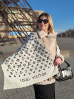 Двосторонній шарф Louis Vuitton білий