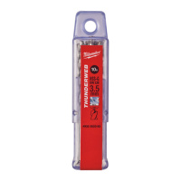 Свердло по металу THUNDERWEB HSS-G MILWAUKEE DIN338, діаметр 3,5x70х39мм, (10шт), пластикова коробка