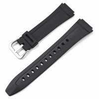 Ремінець для годинника Casio AW-80 Black SI чорний силіконовий (1051-1385)