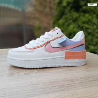 Nike Air Force 1 Shadow білі з блакитним і пудрою