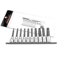 Набор головки с насадкой TOPTUL 1/2« RIBE M5-M16 10ед. длинные GAAG1003