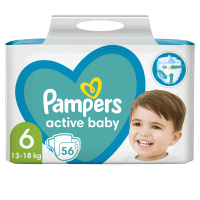 Подгузники Pampers Active Baby Giant Размер 6 (13-18 кг) 56 шт (8001090950130)