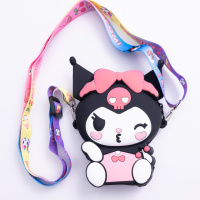 Детская силиконовая  сумочка-кошелёк 15*10*3 см Черный HP-55-6B