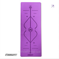 Килимок для йоги професійний EasyFit Pro каучук 5 мм Фіолетовий