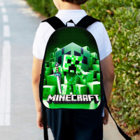 Рюкзак дитячий майнкрафт Кріпер «Minecraft» 34х27см, міський ранець для хлопчика (00527)