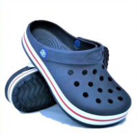 Мужские Тапочки CROC$ Синие Кроксы Шлёпки (размеры: 44,45)