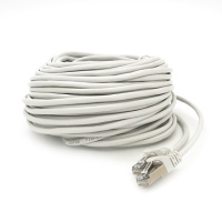 Патч-корд литой MERLION, FTP, RJ45, Cat.5e, 20m, серый, CU, Q50