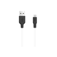 Кабель Hoco X21 USB to MicroUSB 1m black white