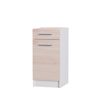 Кухонный модуль нижний с шухлядой Эверест Эко 400 ясень шимо светлый/белый (без столешницы) 40х46х82 см (DTM-2787)