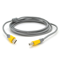 Кабель USB 2.0 V-Link AM / BM, 1.5m, 1 ферит, Grey / Yellow