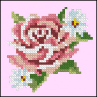 Набор «Роза с ромашками» A6