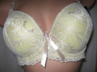 Бюстгальтер YYG бежевий з мереживом 80С на поролоні