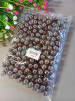 Пластиковые люкс бусины/ 12 мм / никель / 250 грам