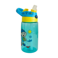 Детская бутылочка для воды с трубочкой Baby bottle LB400 500ml Синяя поилка для ребенка (ST)