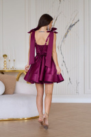 Коктейльна Сукня Банти Атлас 25028 Бордова