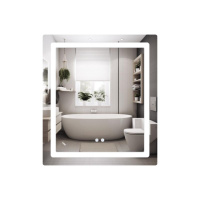 Дзеркало Lidz Kubis 700х800 з LED-підсвічуванням Touch, з антизапотіванням, з димером, рег. яскравості LD78LF9047080