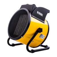 Електричний тепловентилятор керамічний (нагрівач дуйка) Denzel DHC 5-400 : 5 кВт - 50 кв. м теплова пушка (96428)