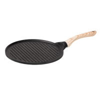 Сковорода гриль круглая Ø 26.5 см низкая с гранитным покрытием рифленая черная HP39581B