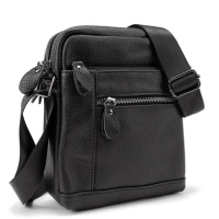 Шкіряний невеликий месенджер на два відділи 72007A