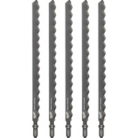 Полотна для лобзиків T313AW MILWAUKEE, 155мм, (5шт), (ізоляційні матерали, гума)