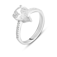 Серебряное кольцо CatalogSilver с фианитами, вес изделия 2,95 гр (2138600) 17 размер