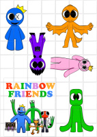 Цукрові картинки Роблокс, Rainbow Friends