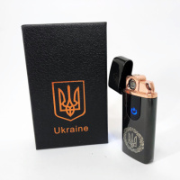 Електрична та газова запальничка Україна із USB-зарядкою HL-435, запальничка незвичайна. Колір: чорний