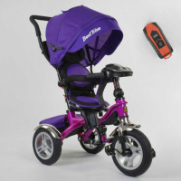 Велосипед 3-х колёсный 5890 / 81-540 Best Trike (1) ФАРА C USB, ПОВОРОТНОЕ СИДЕНИЕ, СКЛАДНОЙ РУЛЬ, Рус.озвучка, НАДУВНЫЕ КОЛЕСА, ПУЛЬТ(свет,звук)