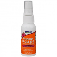 Витамины D-3 & K-2, Липосомальный Спрей Vitamin D-3 & K-2, Now Foods, 1000 МЕ/100 мкг,  59 мл.